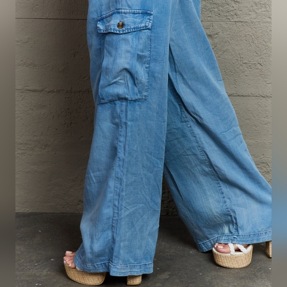 Denim Cargo Pants - Picture 12 of 14